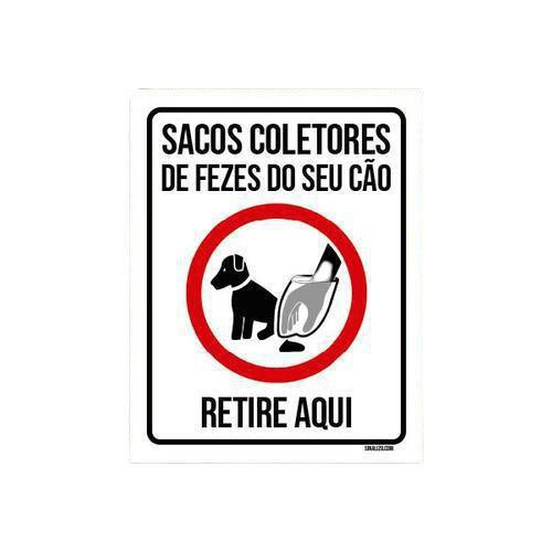 Imagem de Kit 5 Placas  Sacos Coletores De Fezes Do Seu Cão Retire