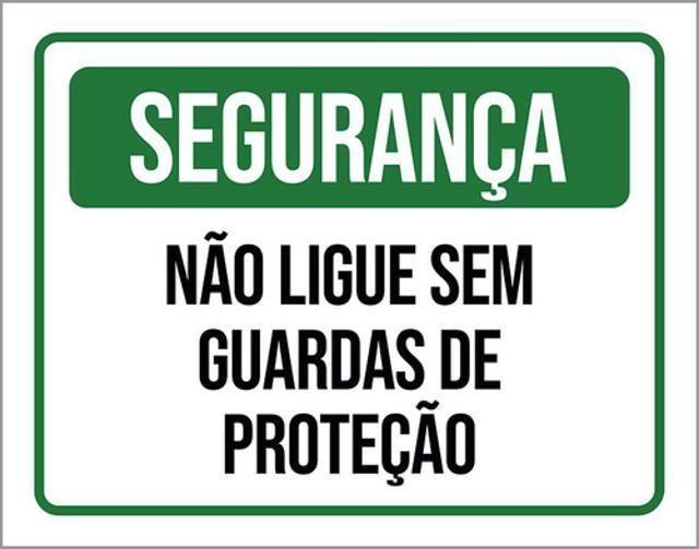 Imagem de Kit 5 Placas Segurança Não Ligue Guardas Proteção 36X46