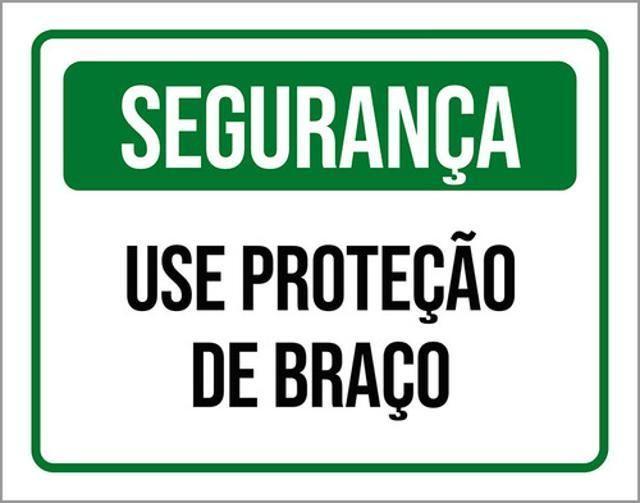 Imagem de Kit 5 Placas Segurança Use Proteção De Braço 36X46