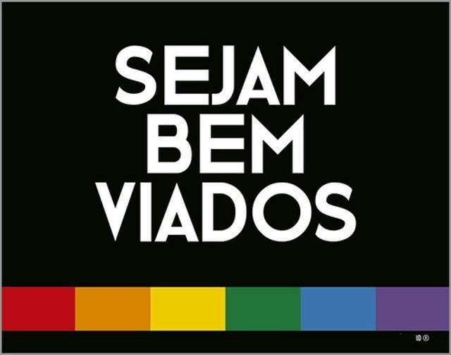 Imagem de Kit 5 Placas Sejam Bem Viados 36X46