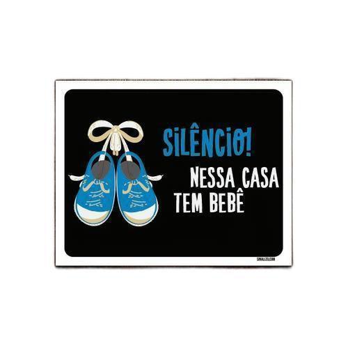 Imagem de Kit 5 Placas Silêncio Nessa Casa Tem Um Bebê ul