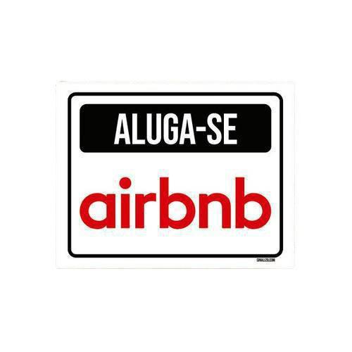 Imagem de Kit 5 Placas Sinalização - Aluga-Se Airbnb