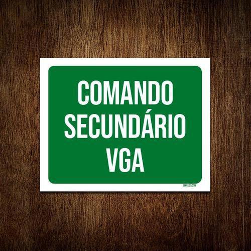 Imagem de Kit 5 Placas Sinalização Ambiente Comando Secundário Vga