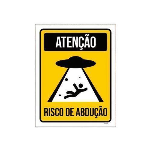 Imagem de Kit 5 Placas Sinalização - Atenção Risco De Abdução