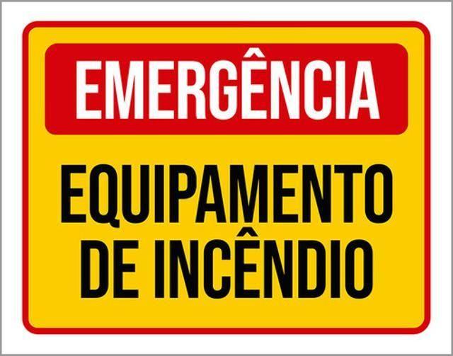 Imagem de Kit 5 Placas Sinalização - Emergência Equipamento Incêndio