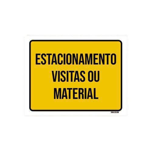 Imagem de Kit 5 Placas Sinalização Estacionamento Visitas