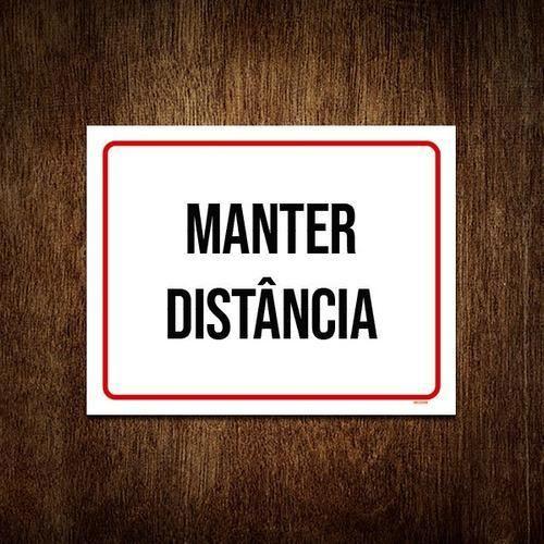 Imagem de Kit 5 Placas Sinalização - Manter Distância Ml3770