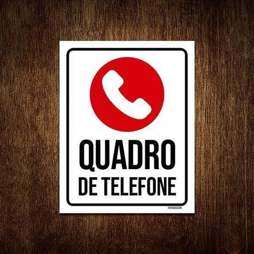 Imagem de Kit 5 Placas Sinalização - Quadro De Telefone Ml3792