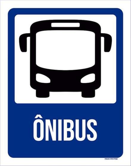 Imagem de Kit 5 Placas Sinalização - ul Ônibus Ícone