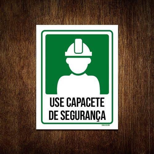 Imagem de Kit 5 Placas Sinalização Use Capacete Segurança