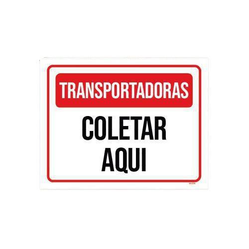 Imagem de Kit 5 Placas - Transportadoras Coletar Aqui