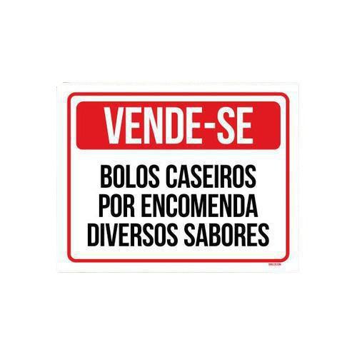 Imagem de Kit 5 Placas Vende-Se Bolos Caseiros Por Encomenda