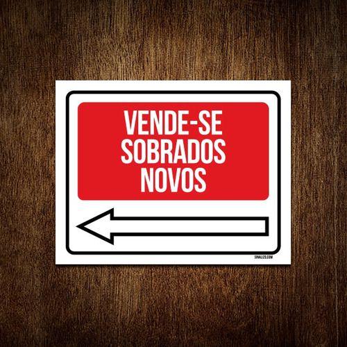 Imagem de Kit 5 Placas - Vende-se Sobrados Novos Esquerda