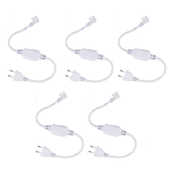 Imagem de Kit 5 Plugs Para Fita Led Cob Slim Bivolt Gaya