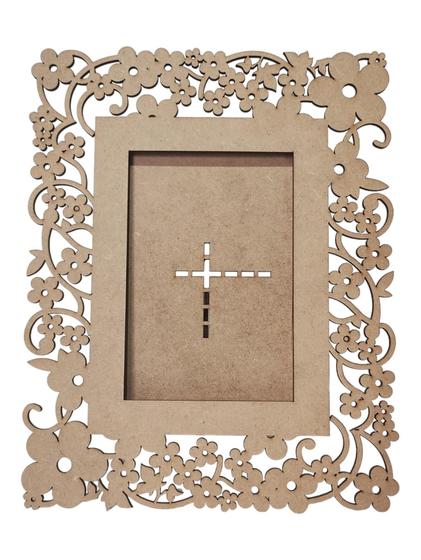 Imagem de Kit 5 Porta Retrato MDF Cru Foto 10x15 Decoração Florida