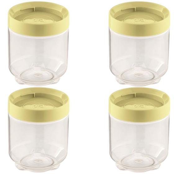Imagem de Kit 5 Pote Organizador Conecta Multiuso Empilhável 600ML UZ