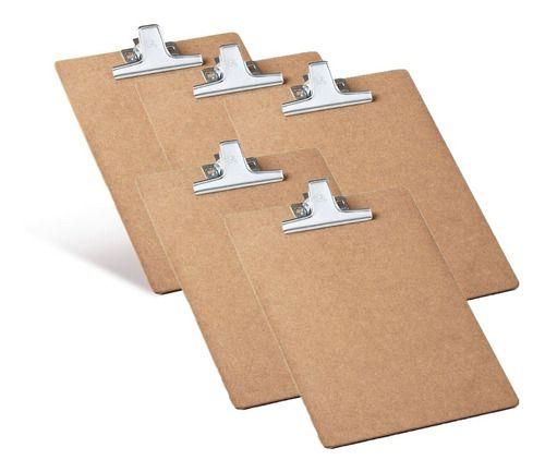 Kit 5 Pranchetas A4 De Madeira Mdf Com Prendedor De Metal MAXCRIL kit-5-pranchetas-a4-de-madeira-mdf-com-prendedor-de-metal-maxcril