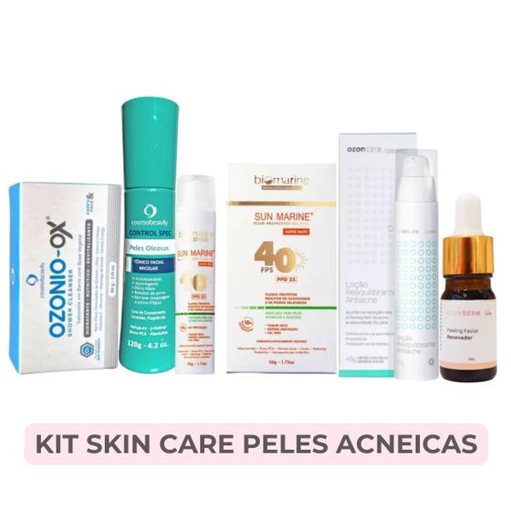 Imagem de Kit 5 Produtos para Peles com Acne e Oleosas Skin Care