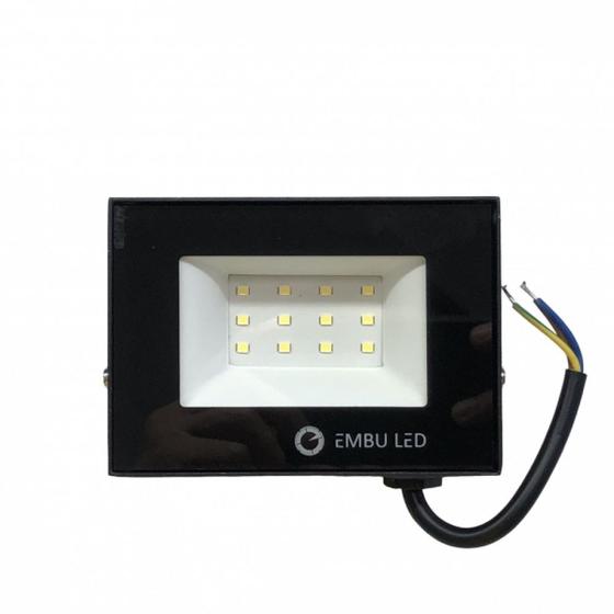 Imagem de Kit 5 projetor refletor led aluminio 20w 6000k bivolt embuled