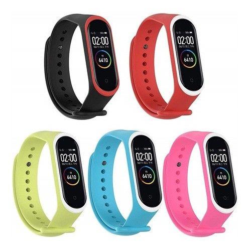 Imagem de Kit 5 Pulseiras 2 cores Nsmart store compatíveis com Mi Band 3/4