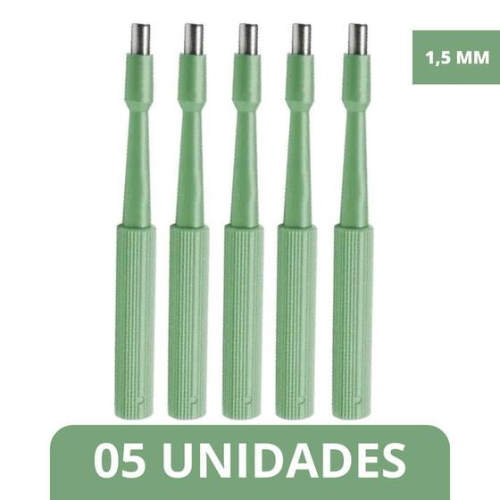 Imagem de Kit 5 Punch Dermatologico Para Biopsia 1,5Mm - Uniqmed