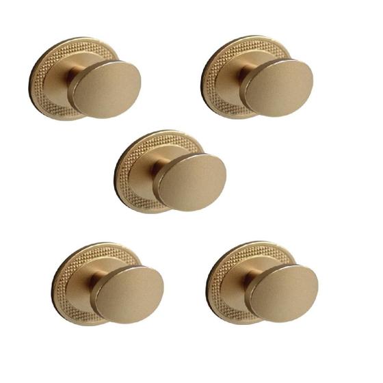 Imagem de Kit 5 Puxador Beetle Com Base Granada Zen Dourado (Fosco)
