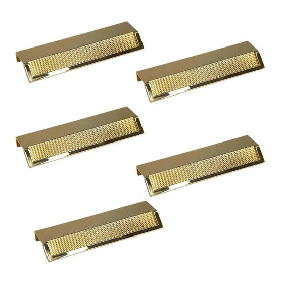 Imagem de Kit 5 puxador moveis citizen 45 graus g gold dourado brilhante zen zp5463.a00