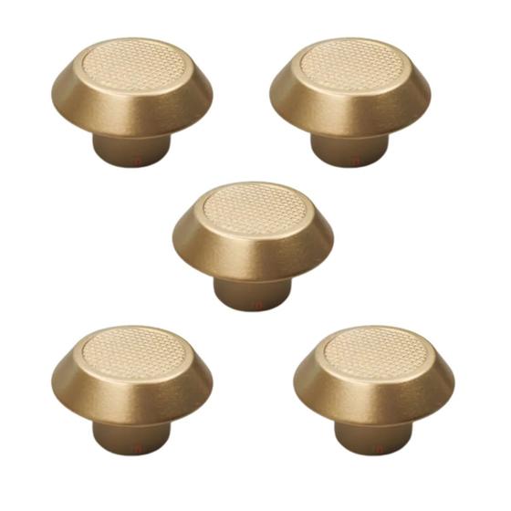 Imagem de Kit 5 puxador para moveis ponto disk p dourado matte fosco zen zp5473.955