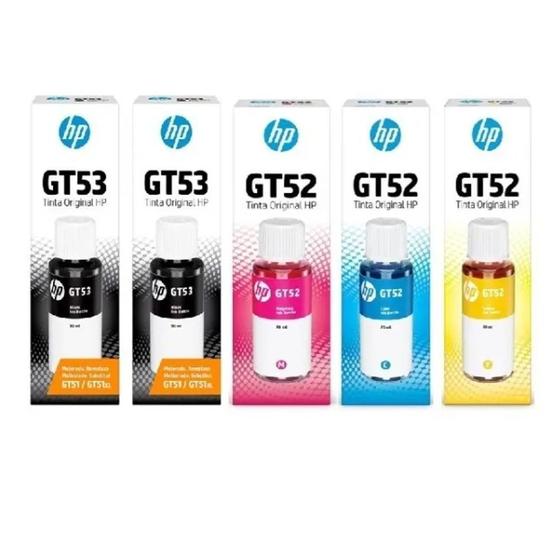 Kit 5 Refil De Tinta Hp Gt53 Gt52 Color Smart Tank Series Menor preço em Kit 5 Refil De Tinta Hp Gt53 Gt52 Color Smart Tank Series