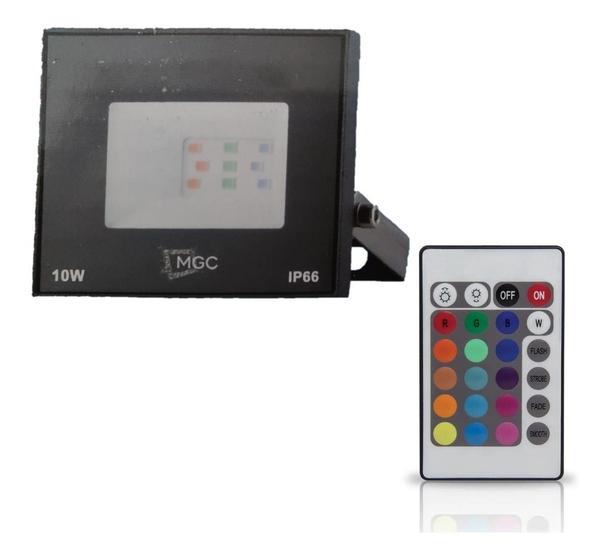Imagem de Kit 5 Refletor Holofote Led 10w Rgb Prova Dágua Bivolt 
