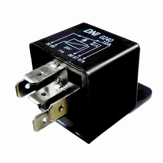Imagem de Kit 5 Reles Auxiliar Com Suporte 10/40a 5 Terminais 24v 