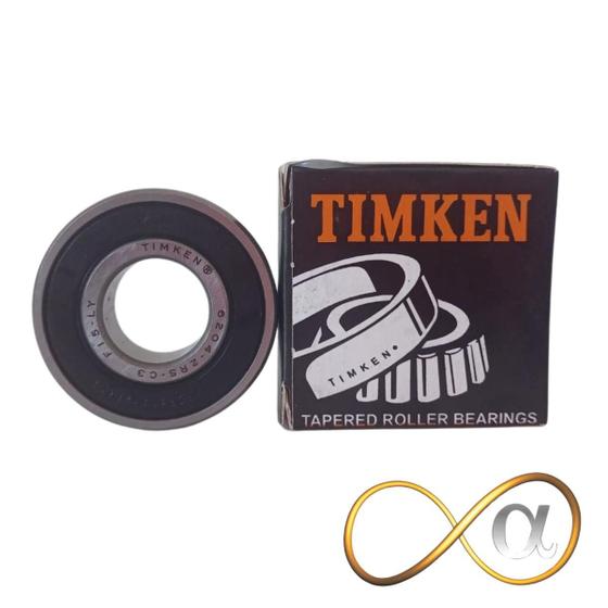 Imagem de Kit 5 Rolamentos 6204 2RSC3 TIMKEN 20x47x14mm p/ Máquinas