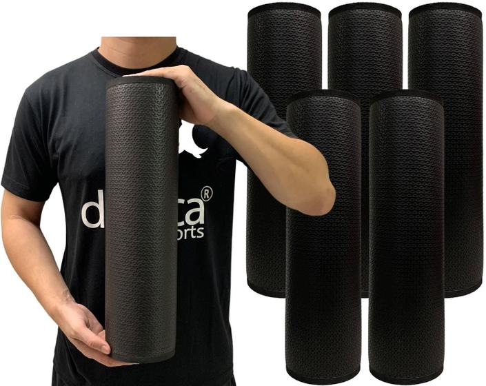 Imagem de Kit 5 Rolos Massagem Liberação Miofascial 45x12cm Preto DF1061 Dafoca Sports