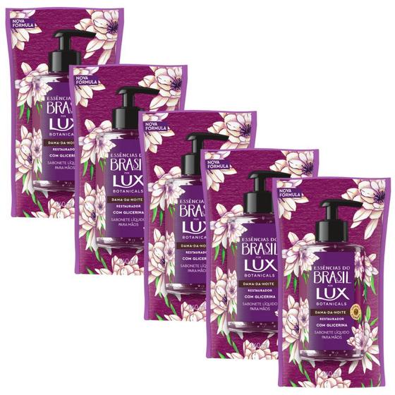 Imagem de Kit 5 Sabonete Líquido Para Mãos Lux Dama da Noite Refil 240ml