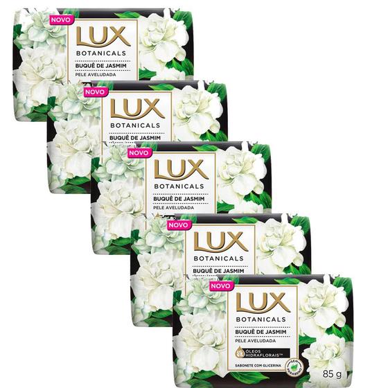 Kit 5 Sabonetes em Barra Lux Botanicals Buquê de Jasmim 85g Menor preço em Kit 5 Sabonetes em Barra Lux Botanicals Buquê de Jasmim 85g