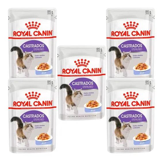 Kit 5 Sachê Royal Canin Sterilised Gatos Castrados 85g Cada Ração