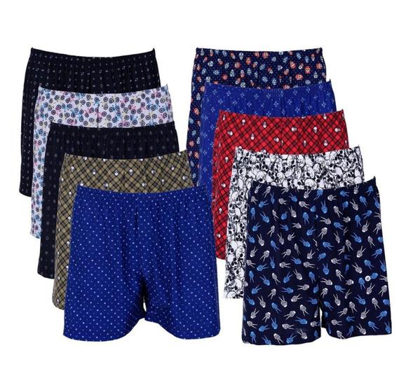 Imagem de Kit/5 Samba Canção De Liganete Cueca Short Malha Fria Pijama Masculino Roupa De Dormir Pijama