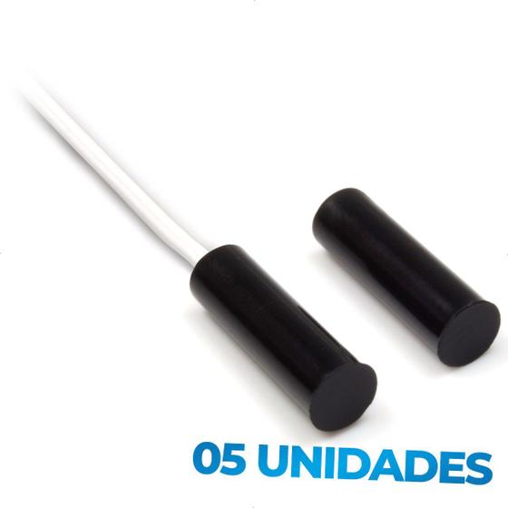 Kit 5 Sensores De Abertura Para Alarme Com Fio Para Embutir SETE FOGO