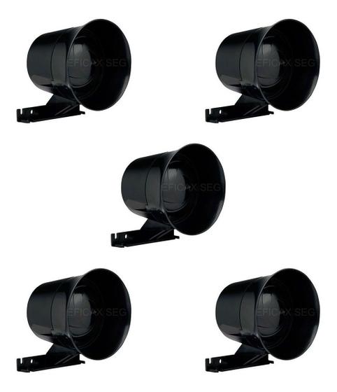 Kit 5 Sirene Para Alarme/Cerca Elétrica Mm 12v 120db Menor preço em Kit 5 Sirene Para Alarme/Cerca Elétrica Mm 12v 120db