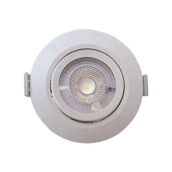 Imagem de KIT 5 Spot LED 7w  redondo de embutir 6500K - CTB