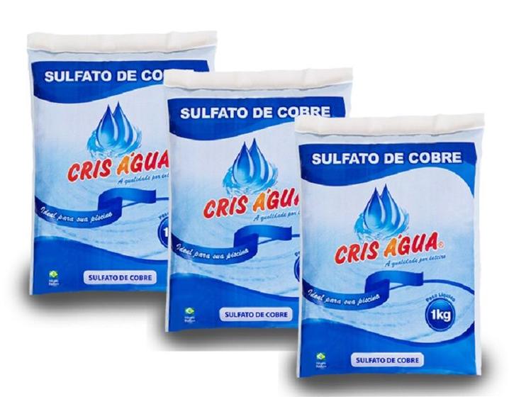 Imagem de Kit 5 Sulfatos De Cobre Cris Água 1kg Para Piscinas