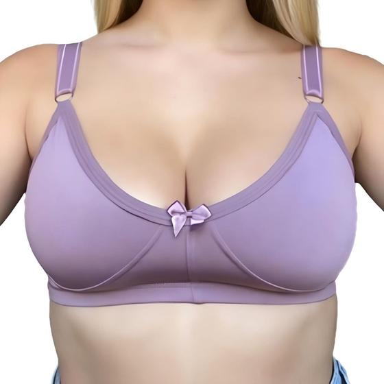 Imagem de KIT 5 Sutiã Reforçado  De Sustentação Sem Bojo em Poliamida Conforto Lingerie Feminino