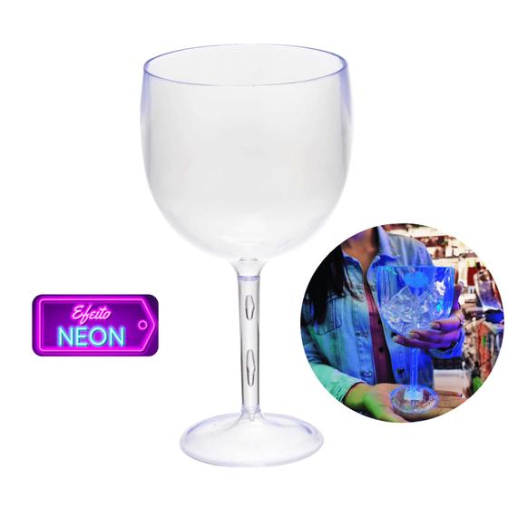 Imagem de Kit 5 Taça GIN 580ml Acrílico Neon Transparente Drink AP1023CRN