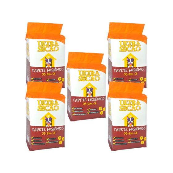 Kit 5 - Tapete Higiênico Ultra Secão 30un 80x60cm = 150un Menor preço em Kit 5 - Tapete Higiênico Ultra Secão 30un 80x60cm = 150un