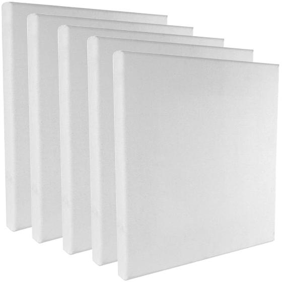 Imagem de Kit 5 Tela Para Pintura 15x22 Tecido Tinta Óleo Acrílica