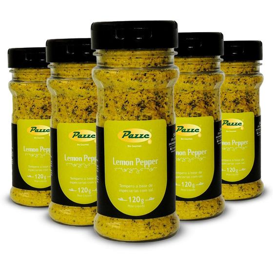 Imagem de Kit 5 Tempero Lemon Pepper Pazze 120g