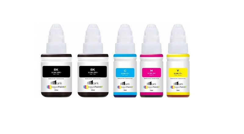 Imagem de kit 5 Tinta G190 BK C Y M G3110 G4100 G3100 G4111 