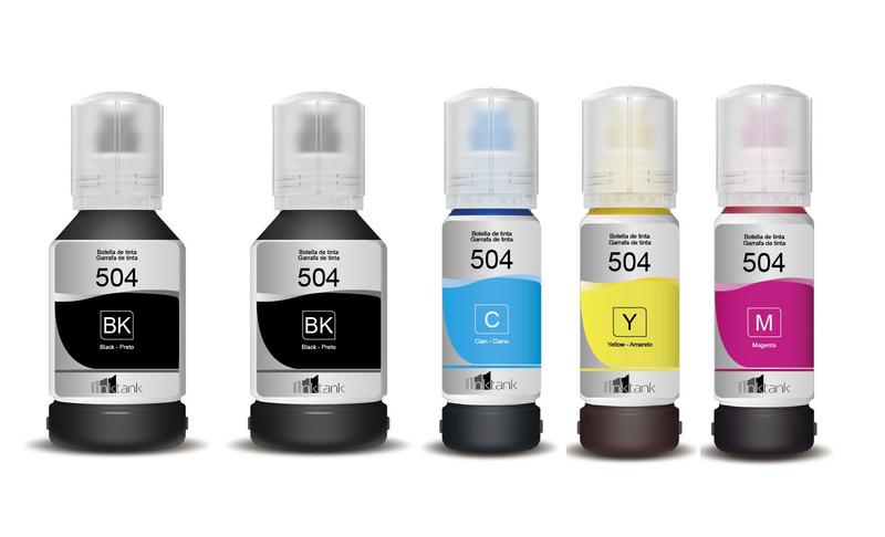 Kit 5 Tintas 504 Para L4150, L4160, L6161, L6171 e L6191 Menor preço em Kit 5 Tintas 504 Para L4150, L4160, L6161, L6171 e L6191