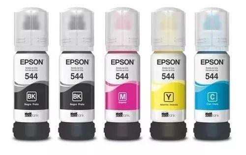 Kit 5 Tintas 544 2 Pretos, 1 Magenta, 1 Ciano e 1 Amarelo L3110 L3150 L3250 Menor preço em Kit 5 Tintas 544 2 Pretos, 1 Magenta, 1 Ciano e 1 Amarelo L3110 L3150 L3250