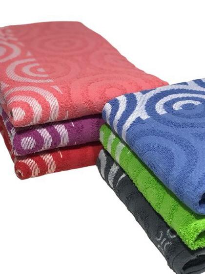 Kit 5 Toalhas Banho Banhão Super Gigante Jacquard Paris Menor preço em Kit 5 Toalhas Banho Banhão Super Gigante Jacquard Paris